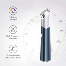 Red Blue Led Light EMS Microcurrent Face Massager Eye Massager For Face Lift Enhanced Absorption Smoother Skin Texture Radiance, Elasticity, Jawline Lift, Skin Tightening, Real Glass Glow Device Skin Care Spa