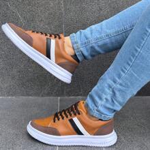 Tenis de Piel Para Hombre Sneaker de piel Casuales Ligeros