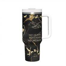 1 件，龙元素，带盖和吸管的车载冰淇淋杯，40 盎司不锈钢保温杯，带手柄的保温咖啡杯，便携式饮水杯，冷热皆宜，适用于汽车、家庭、办公室，夏季饮品，返校旅行必备品 - 彩色 - 查看 5