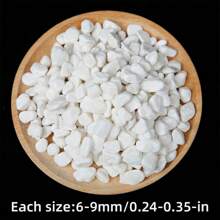 100g Premium Ghiaia decorativa bianca, pietre per paesaggistica bianche, ciottoli di fiume bianchi, per paesaggistica, decorazione interna ed esterna, perfetti per vasi, acquari e sentieri da giardino - ideali per progetti fai-da-te e composizioni floreali