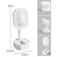 Mini Ventilador Portátil Recarregável Multifuncional USB com Led Cool Summers - Preto - Visão 3
