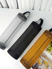 1pc Home Grocery Bag Holder Wall Mount Plastic Bag Holder Dispenser Hanging Storage Trash Garbage Bag Kitchen Garbage Organizer - Multicolor - View 4