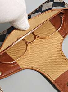 Leopard Print Men's And Women's Glasses Bag Portable Sunglasses Bag Lingge Protective Case Short Sight Glasses Fashion Glasses Bag Storage Bag - Brown - View 2