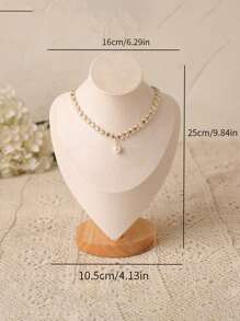 Jewelry Counter Display Props, Ring, Bracelet, Necklace Display Stand, Neck Form Model, Necklace Rack, Jewelry Storage Rack Back To School - Rice Velvet - View 13
