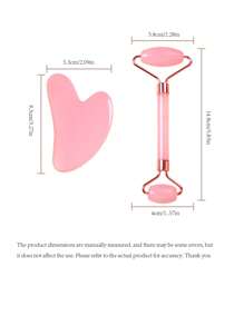 2 Pieces Resin Massage Roller Set, Including Double Headed Massage Wheels And Heart-Shaped Scraping Gua Plates, Suitable For Eye And Facial Massage And Beauty Care, Relaxing The Whole Body, Suitable For Giving Holiday Gifts To Family And Friends, Fun Gifts
