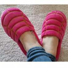 Lymalimoon Pantuflas De Pan Pantuconchas Conchunflas Rosa Cafe Y Blanco - Magenta - Ver 4