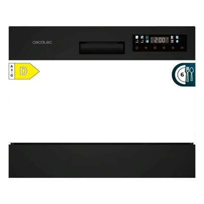 Cecotec Lave-vaisselle compact Bolero Aguazero 2300 Mini blanc, 6 couverts, 8 programmes, classe énergétique D. Panneau de commande tactile couleur et fonction départ différé.