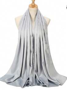 1 Stück natürliche Satin einfarbig Kopftuch Satin Hijab Frauen Kopf wickeln