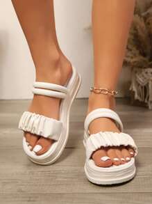 Women's High Heel Platform Beach Sandals, Summer New Arrival Roman Style Slipper Suitable For Outdoor Activities Valentines