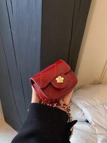 Bolso de cintura mini bordado a la moda, tamaño súper compacto, apenas puede caber algo - A - Ver 10