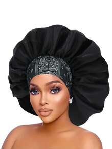 1PC Satin Bonnet Hair Bonnet For Sleeping - Paisley-a - View 18