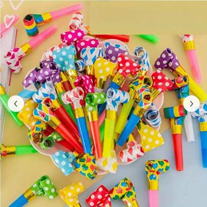 30/40/50 件卡通派对鼓风机、派对礼品噪音制造器、口哨 - 适合冬季、新年