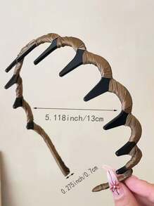 2pcs Women's High Crown Wave Headbands, Non-Slip Hair Clips For Hairstyle Accessories,Hairband,Hair Hoop ,Zig Zag Headband
