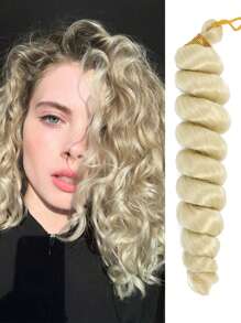 1 Pc 16 Inch Synthetic Heat Resistant Curly Extensions Hair Black Brown Chocolate Rust Brown Blonde Burgundy Multi-Colour Spiral Fashion Curly Wave Loose Wave Crochet Braids Hair High Temperature Loose Wave Curly Braiding Hair Extensions For Women Daily Holidays Party And Christmas Music Festival Carnival New Year Gifts Used Braided Hair Woven Extension Hair - Multicolor - View 16