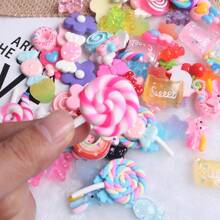 50/100pcs Resin Candy Nail Art Charms For Slime And Nails - Cute Fruits And Sweets Accessories For Crafts And Nail Art Decoration