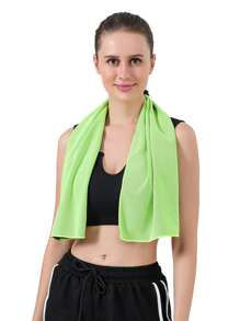 Quick-Dry Microfiber Towel Set For Gym & Camping - Lightweight, Ultra-Absorbent, Soft Polyester Knit Fabric, Polka Dot Design, Includes Cooling Cooler Bag,School,Back To School,Travel,Travel Essentials,Home Essentials,Towel,Skin Care - Multicolor - View 2