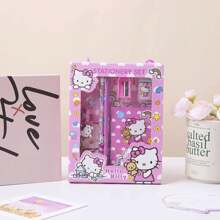 Sanrio Sanrio Stationery Set, New Stylish KT Cat Pen, Ruler, Pencil Case Set, Elegant Stationery Gift Set, Ideal Gift For Friends, Women, Christmas, Birthday, Valentine's Day, Easter, 2025 New Year, Back To School Supplies