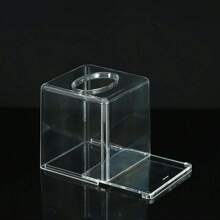 1pc Large Capacity Transparent Square Tissue Box, Tissue Box Holder, Napkin Holder, Festival Family Gathering, Kitchen Dining Table Decor For Home Kitchen Bedroom Living Room Dining Room, Home Decoration Accessories, Decorative Box, Women Wedding Gift, Summer Travel Holiday Festival Must-Have