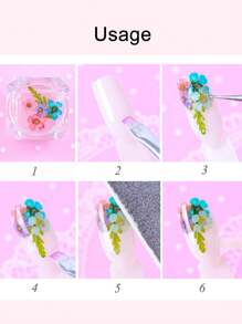 36朵雏菊仿真花美甲装饰 3D菊花婚礼美甲假花美甲用品美甲饰品美甲配件美甲宝石 - 彩色 - 查看 8