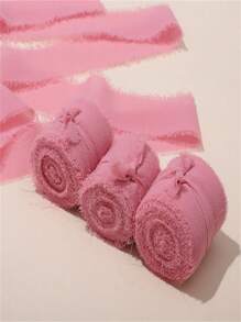 1 Roll / 5 Meters High-Quality Handmade Chiffon Satin Ribbon, Versatile Use For Gift Packaging, Bows, Wedding Invitations, Bouquet Ribbons, DIY Crafts, Christmas Decorations, DIY Home Decor, Wedding Party Bouquet Supplies And Gifts