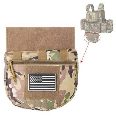 Small Accessory Bag, Suitable For Tactical Vest/Harness, Comes With US Flag Patch