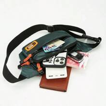 Riñonera impermeable para hombre, riñonera a para correr, bolso cruzado Unisex, bolso informal con cinturón de cadera, riñoneras para hombre LCLY - Gris - Ver 11