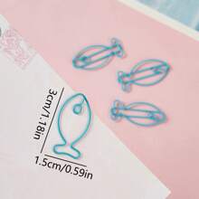 50个创意蓝鱼回形针，适用于整理办公文具和装饰纸，适合日常办公使用、母亲节礼物和完美的节日礼物 - 魚 - 查看 5