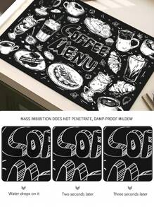1 pièce, Tapis de drainage en boue de diatomée pour machine à café, tapis de drainage en caoutchouc souple, tapis à séchage absorbant super anti-dérapant et résistant à l'usure pour vaisselle, dessous de plat pour comptoir de cuisine, table à manger, décoration de table de cour, fournitures de cuisine domestique