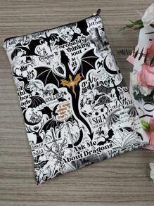 Romantischer Dark Academia Drachen-Themen Bucheinband, Fantasy Roman Leser Geschenk, Lesezeichen Geschenk, Buch Inspirations Geschenk, Taschenbuch Einband, Drachen-Themen Buch Geschenk, Schulanfang, Lernmaterialien - Verschiedenfarbig - Übersicht 3