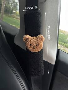 1pc/2pcs Car Seat Belt Shoulder Protector Cute Little Bear Car Anti Pinch Seat Belt Protector Soft And Comfortable - one-size - View 5