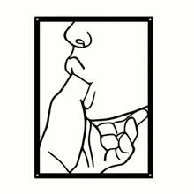 1pc Fashionable Metal Abstract Line Wall Art - Modern Minimalist Decor, Rust-Resistant Hanging, Enhances Interior, Ideal For Room Decoration