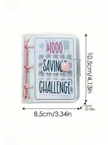 储蓄活页夹，挑战储蓄活页夹信封（1000美元），可重复使用的预算笔记本，带现金信封，哑光封面，现金储蓄挑战笔记本活页夹，旅行收纳包，化妆包，度假收纳包，用于追踪自定义目标和奖励财务策略，现金信封钱包和规划系统，适合居家、送礼、度假和节日（万圣节、圣诞节）等场合。 - 彩色 - 查看 9