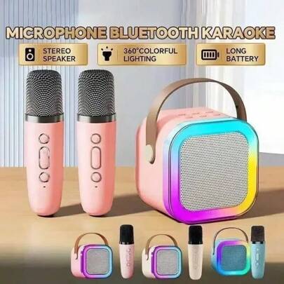 NetHong Mini Karaoke Machine With 2 Wireless Microphones - A Compact Karaoke Speaker Gifts