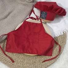 2 Stücke/Set Neugeborenen Fotografie Requisite Baby Koch Outfit, Koch Mütze Schürze Set, Säuglings Koch Kostüm, Kleinkind Kostüm zum Verkleiden, Jungen Mädchen Baby Dusche Ostern Geschenke