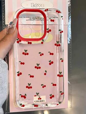 樱花透明TPU太空手机壳，防摔，适用于Apple 16 Pro Max/15/14 Plus/13/12/11保护壳，Apple 12/13 Mini，S21/S22/S23/S24/S25 Plus/超防水防震防刮