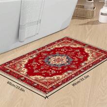 Crystal Velvet 700g/Sqm Dotted Bottom 5mm Thick Area Rug, Bohemian Style Solid Color Carpet, Soft Anti-Slip Washable Rug, Suitable For Indoor & Outdoor, Living Room, Bedroom, Kitchen, Office, Home Decor Back To School