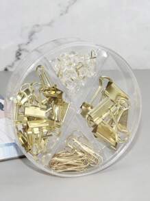 72 件金色缝纫针组合多功能套装