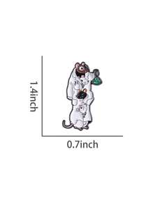1PC Funny Mouse Scientist Enamel Brooch Science Lab Jewelry Chemistry Laboratory Pin Badge For Doctor Chemist Gifts - Multicolor - View 9