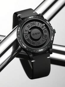 DOM Bestseller Watch For Men, Mirrorless Magnetic Waterproof Wristwatch, High-Tech Fashion Roman Steel Band Watch, Suitable As Christmas Gift For Family And Friends - Shape - View 11