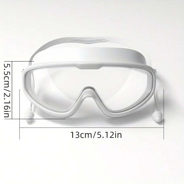 1 pieza Gafas de natación con marco grande impermeables y antivaho, aptas para entrenamiento de natación - Multicolor - Añade 8
