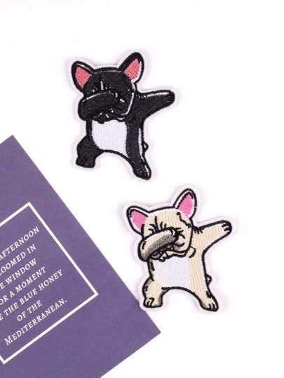 2pcs Dog Shaped Iron-on Patch