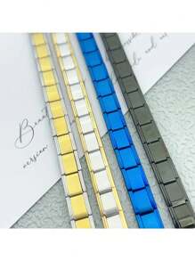 2025 Bulk TOP 18 Whole Piecesl Modular Charms Italian Links Fit 9mm Stainless Steel Elastic Bracelet Wholesale Making Jewelry Summer, School - A - View 8