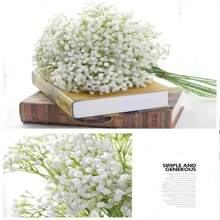 Pure White Real Touch 1pc/12pcs/18pcs/30pcs Artificial Gypsophila Flowers - Suitable For Wedding Bride Engagement Home Scene Flower Arrangement, Mother'S Day Decoration, Home Decor - Multicolor - View 10