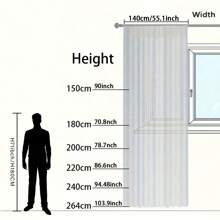 1pc Multi-Color Lace Curtain, Decorative Window Screen Voile For Living Room Bedroom, Semi-Transparent Personalized Decor Hanging Curtain