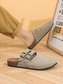 2025 New Breathable Men's Sandals, Outdoor Comfortable Men's Shoes, Thick-Sole Anti-Slip Men's Slippers, Spring/Summer Wear-Resistant Men's Slippers, Versatile Fashion Clogs, New Beach Walk Shoes, Couple Style Men And Women Sandals - Khaki - View 9