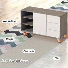 4pcs Heavy Duty Caster Wheels/Swivel Casters/Non-Braking Rotating Casters, Furniture Hardware, Red Color, Suitable For Industrial Furniture, Workbench, Hand Truck Casters (Red)