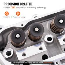 Engine Cylinder Head Assembly Replacement, Aluminum/Cast Iron Engine Cylinder Head Kit, Compatible With Small Block Chevrolet Engines, SBC 327/ 350/ 383, Corvette, Camaro, Z06/Small Block Engines, SBF GT40/289/302/ 351W, Mustang, GT40/CHEVROLET 1500 PICKUP 96-99, ESCALADE 99-00 - Aluminum, Compatible With Small Block  Engines - View 3