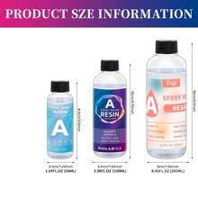 50ml/100ml/250ml/500ml/1000ml 透明水晶环氧树脂套装，适用于桌面和酒吧铸造的无气泡树脂，适用于工艺品的透明环氧树脂，生日/派对/节日礼物 - Epoxy Resin - 查看 2