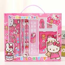 Sanrio Sanrio Stationery Set, New Stylish KT Cat Pen, Ruler, Pencil Case Set, Elegant Stationery Gift Set, Ideal Gift For Friends, Women, Christmas, Birthday, Valentine's Day, Easter, 2025 New Year, Back To School Supplies