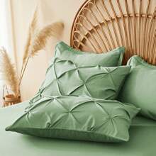 5/7pcs Bed In A Bag Luxurious Comforter Sets, All Season Bedding Sets With 1 Quilt, 1/2 PillowShams, Flat Sheet, Fitted Sheet, 1/2 Pillowcases, Burnt Orange, Green, Yellow, Easy Care, Machine Washable, Valentine'S Day Gift, For Boys And Girls - 綠色-74 - 查看 9